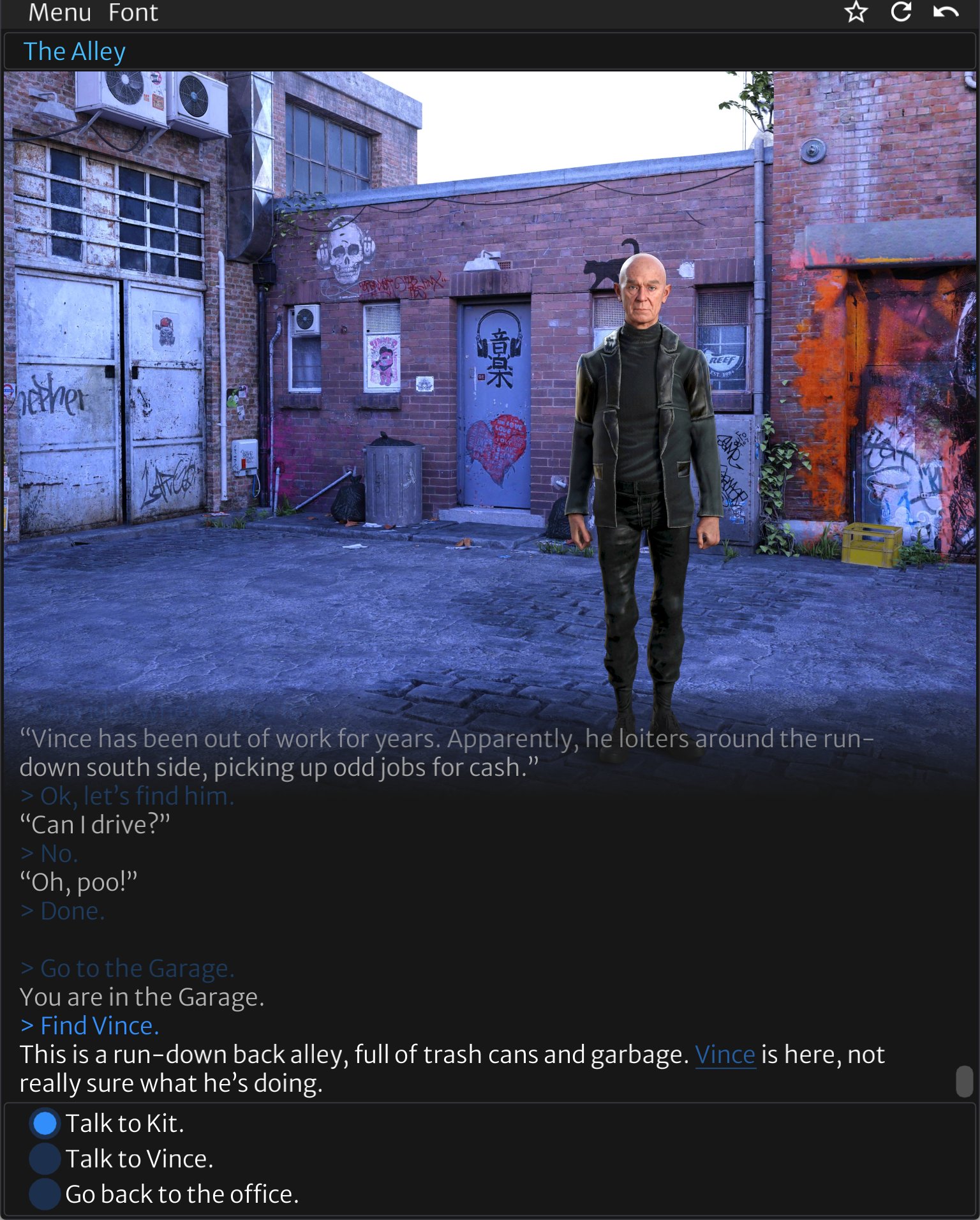 Neon Horizon dialogue